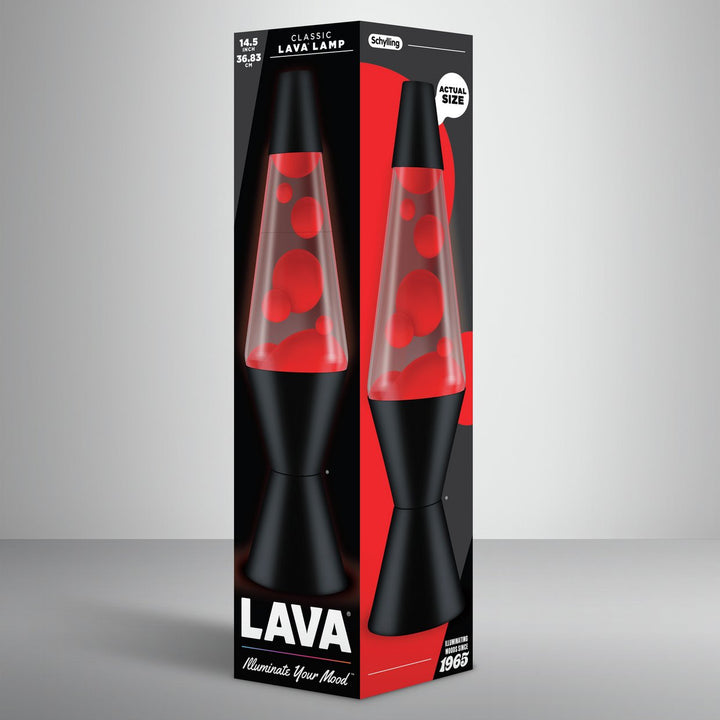 Lava 14.5in Black Lava Lamp - Red &amp; Clear