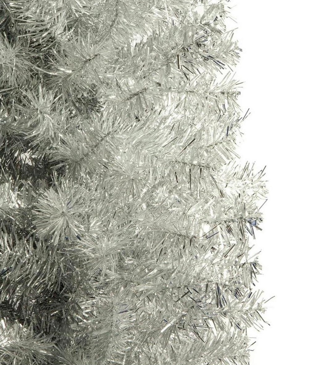 Premier Decorations 6ft Pencil Slim Pine Christmas Tree - Silver
