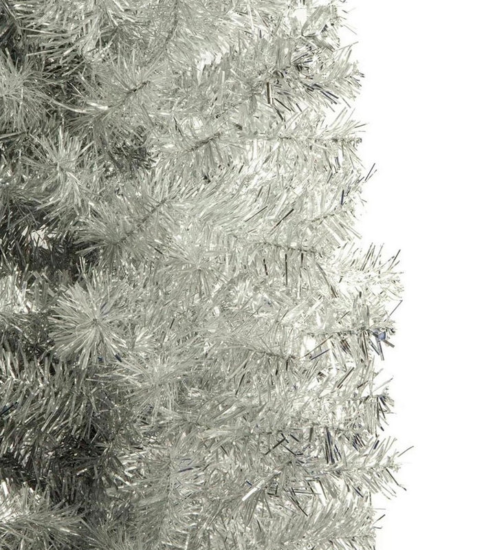 Premier Decorations 6ft Pencil Slim Pine Christmas Tree - Silver
