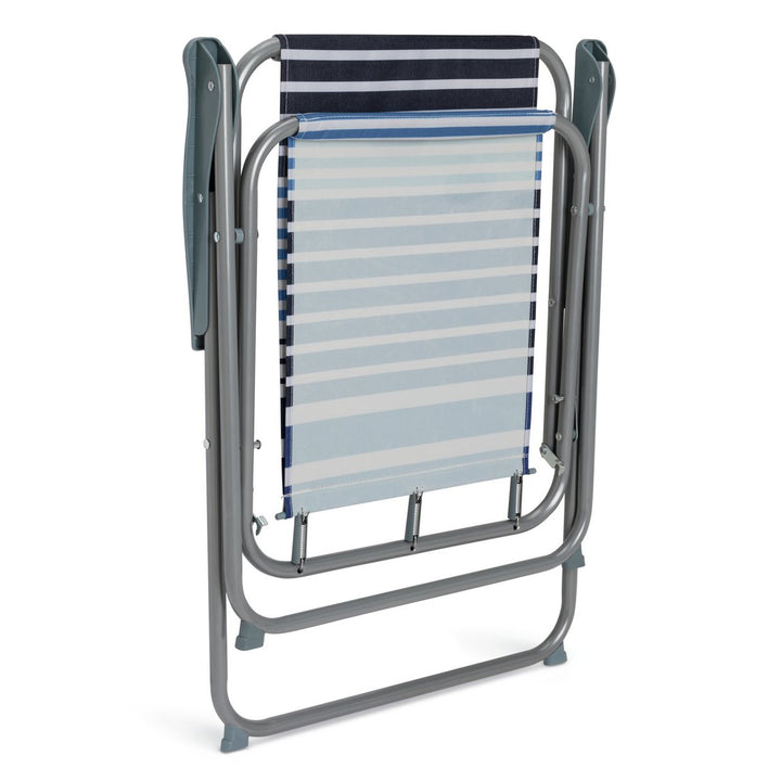 Habitat Folding Metal Garden Chair - Blue