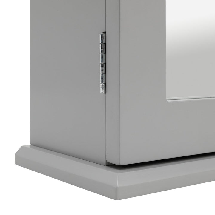 Home Single Mirrored Wall Cabinet - Grey