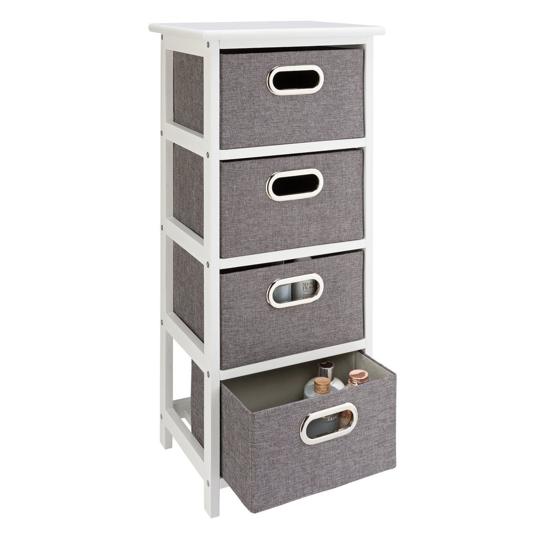 Home 4 Drawer Bathroom Storage Unit – Grey 