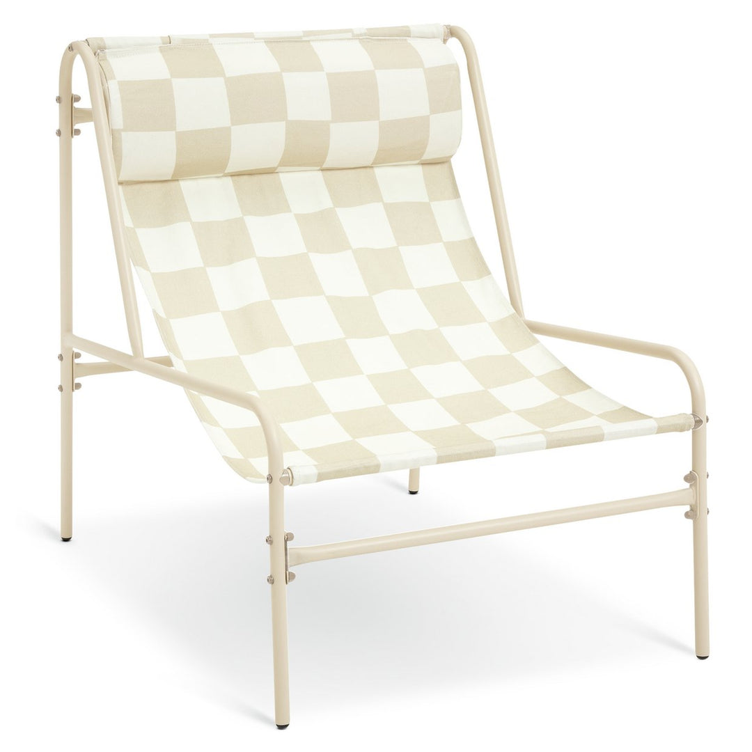 Habitat Teka Metal Garden Chair - Cream &amp; White