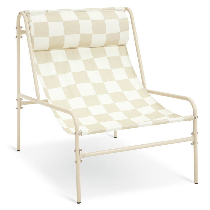 Habitat Teka Metal Garden Chair - Cream &amp; White