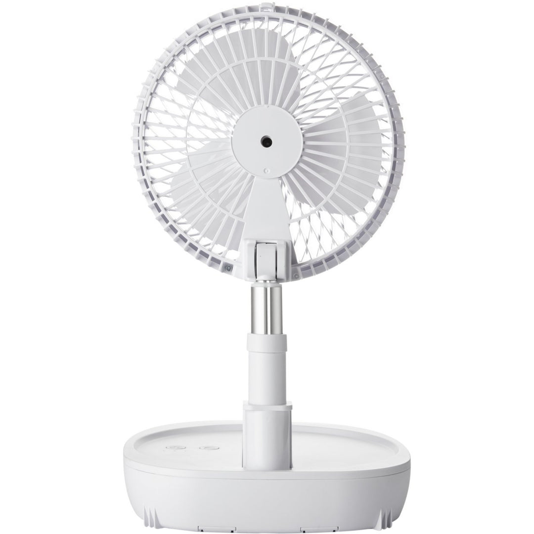 Bush Rechargeable and Foldable 8 Inch White Pedestal Fan - Cordless USB