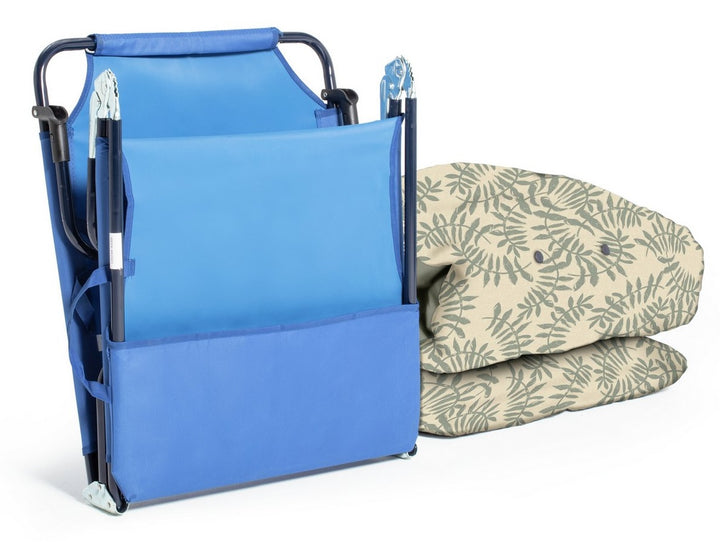 Home Folding Metal Sun Lounger - Lino Leaf Green