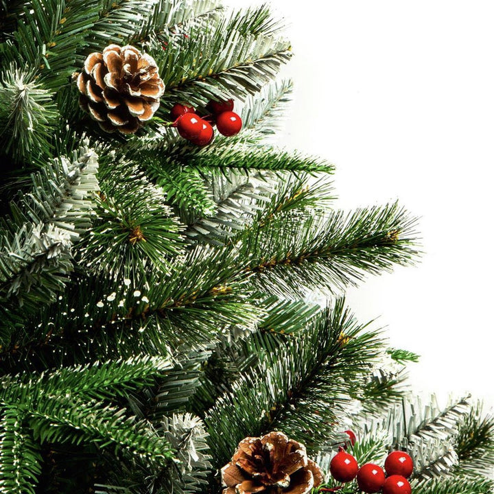 Premier Decorations 6ft New Jersey Spruce Berry & Cone Christmas Tree - Green