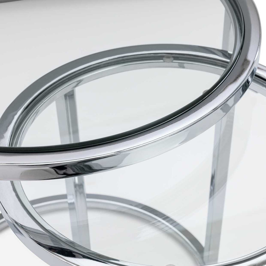 Home Boutique Nest of 2 Tables - Silver