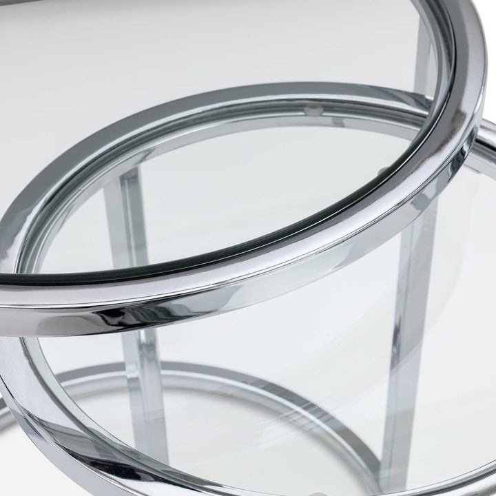 Home Boutique Nest of 2 Tables - Silver