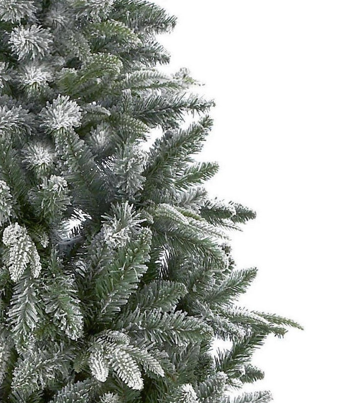 Premier Decorations Flocked Lapland Spruce Christmas Tree - 5ft