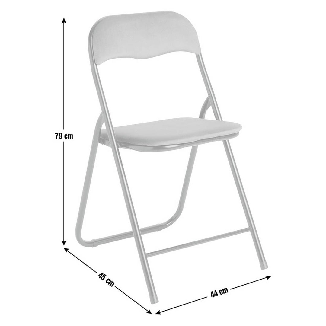 Home Nyla Velvet Folding Dining Chair - Black