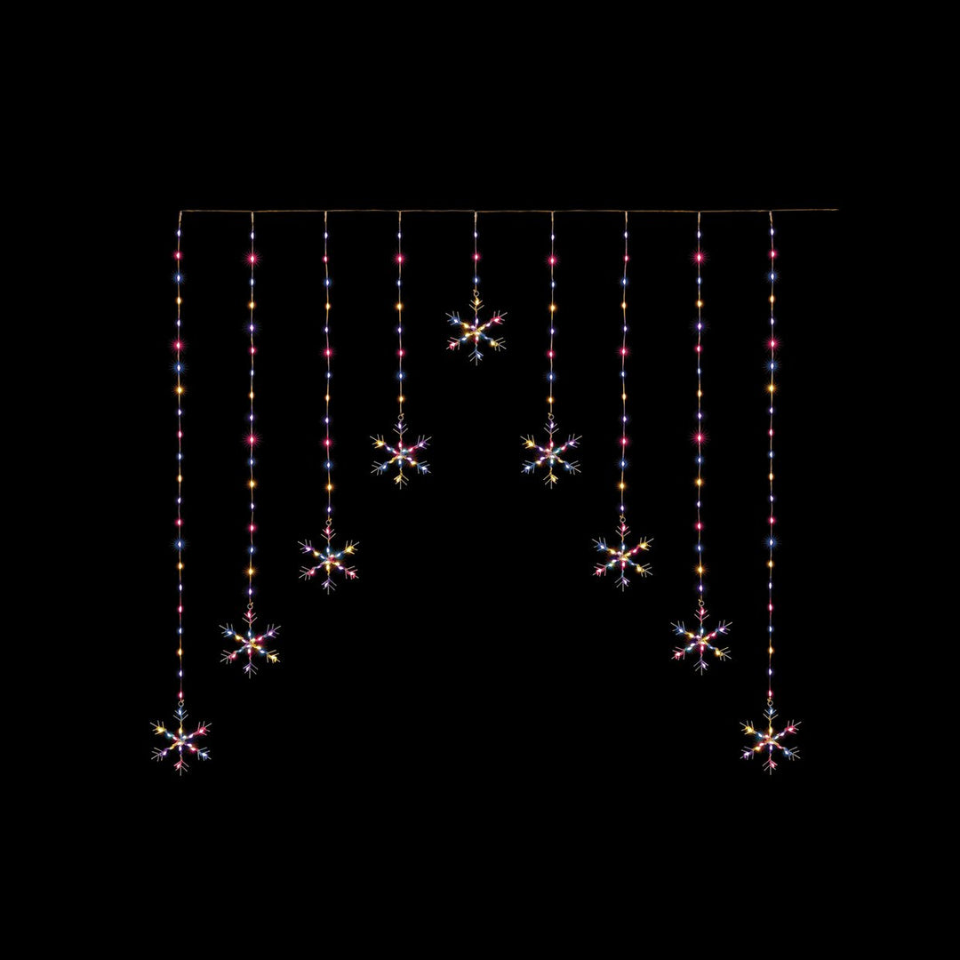 Premier Decorations Colour Snowflake Christmas Window Lights