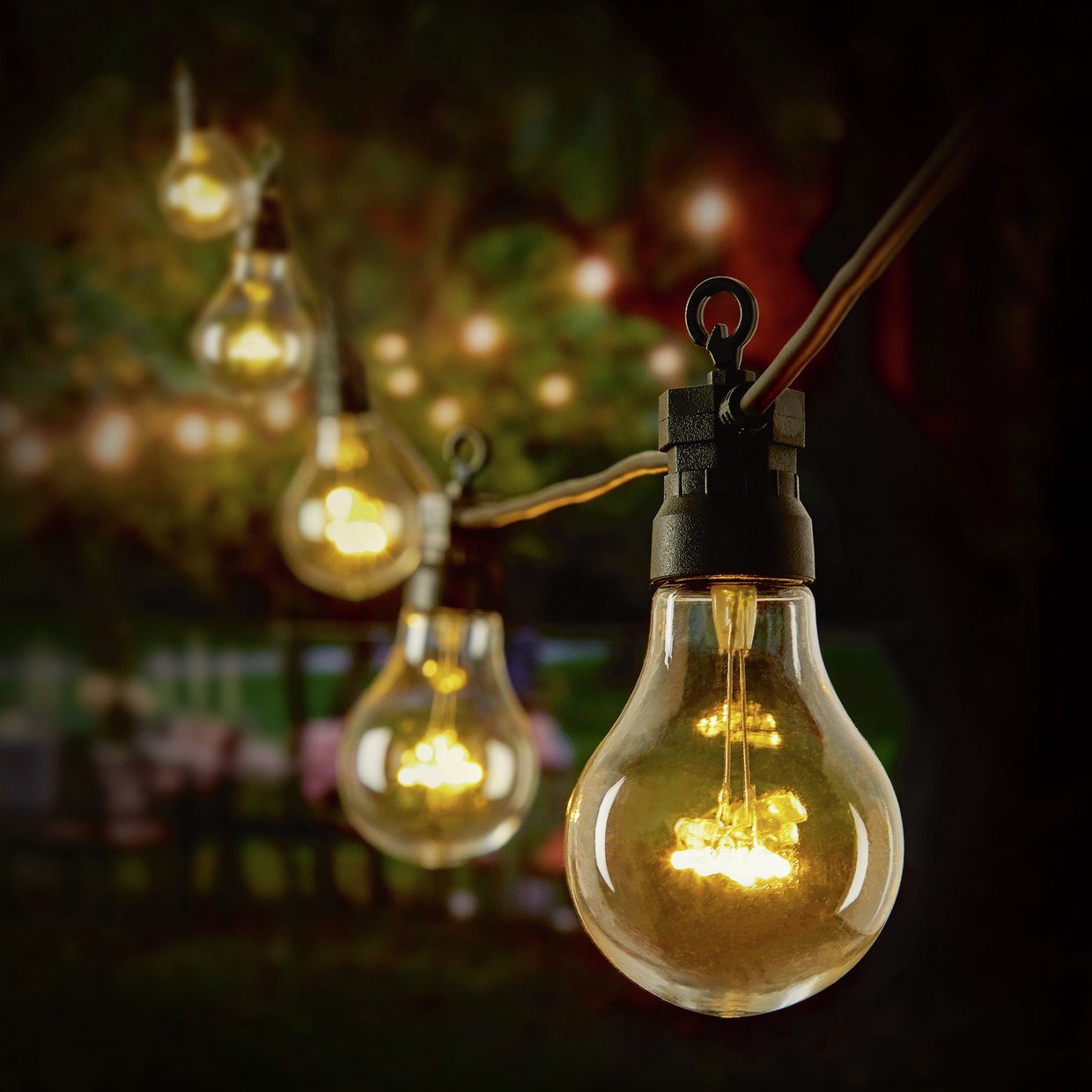 Premier Decorations 20 Warm White Festoon String Lights