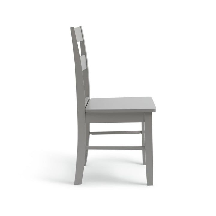 Home Chicago Pair of Solid Wood Dining Chair- Grey