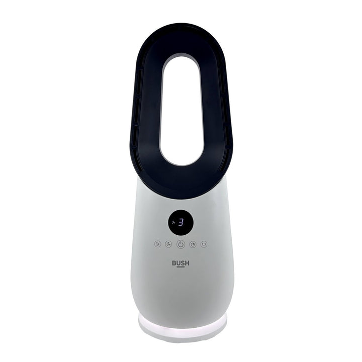 Bush Bladeless White and Black Desk Fan with Remote Control