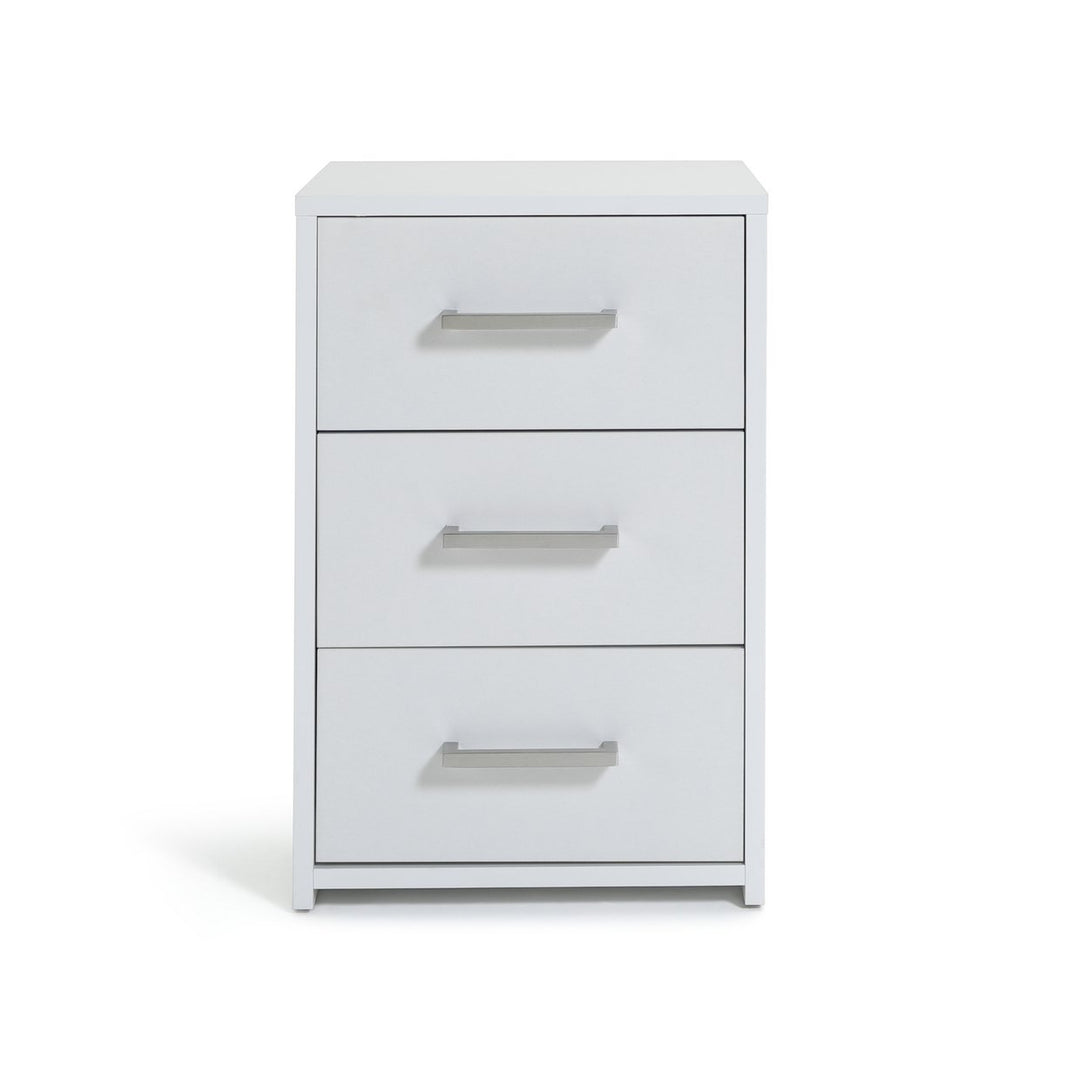 Home Oslo 3 Drawer Bedside Table - White