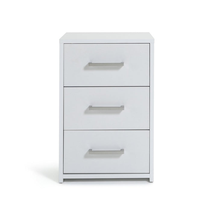 Home Oslo 3 Drawer Bedside Table - White