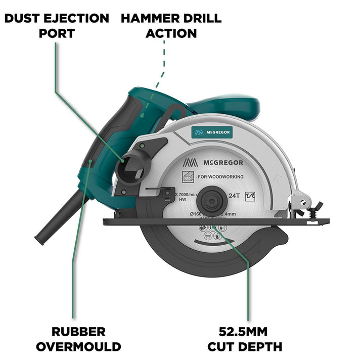 McGregor 1200W 160mm Circular Saw
