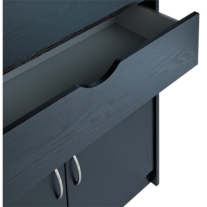 2 Door 1 Drawer Sideboard - Black