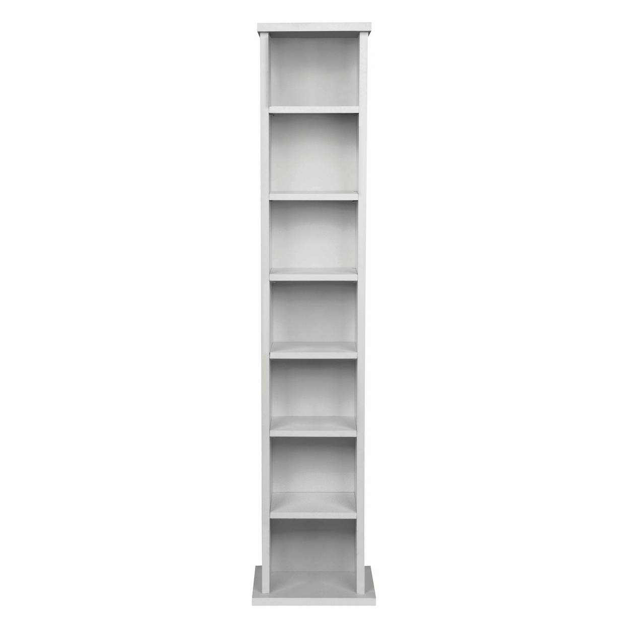 Home Maine CD and DVD Storage Unit - White Wood Effect