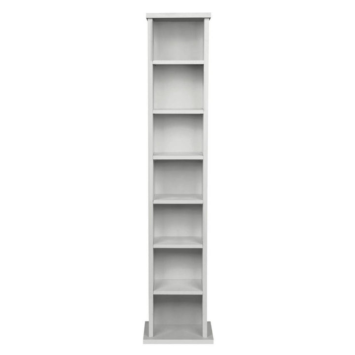 Home Maine CD and DVD Storage Unit - White Wood Effect