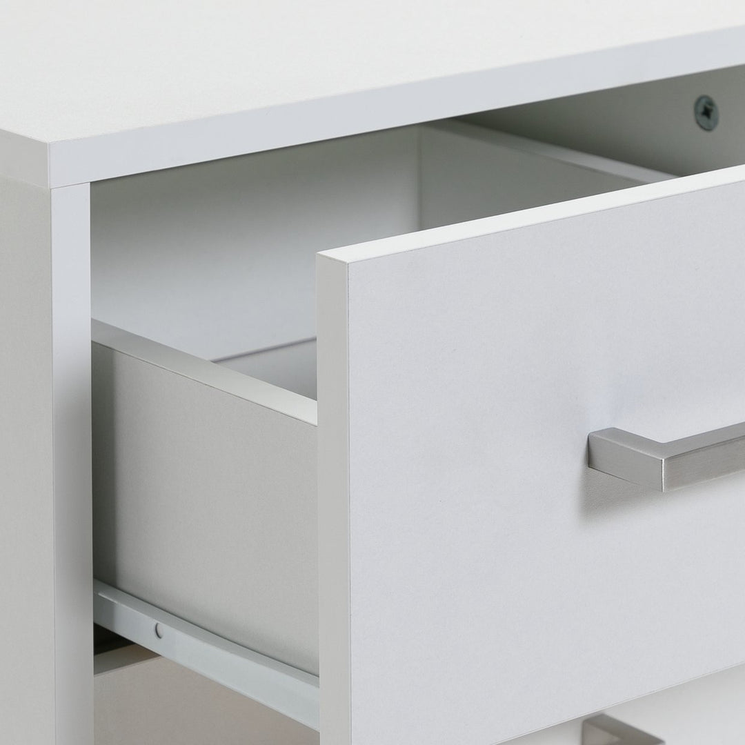 Home Oslo 3 Drawer Bedside Table - White