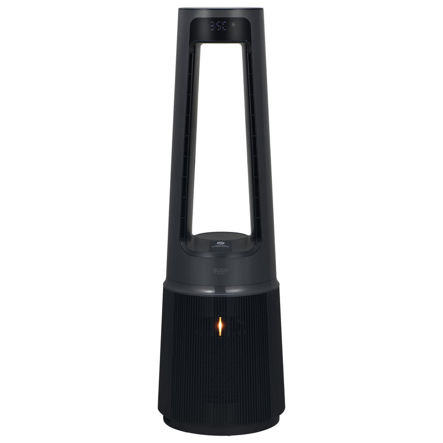 Bush Black Bladeless Cool, Purify & Heat Tower Fan