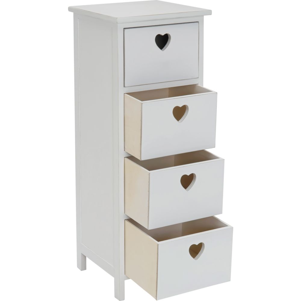 Home Edie 4 Drawer Storage Unit – White