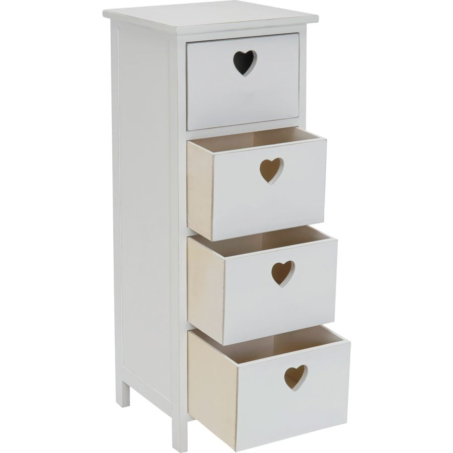 Home Edie 4 Drawer Storage Unit – White