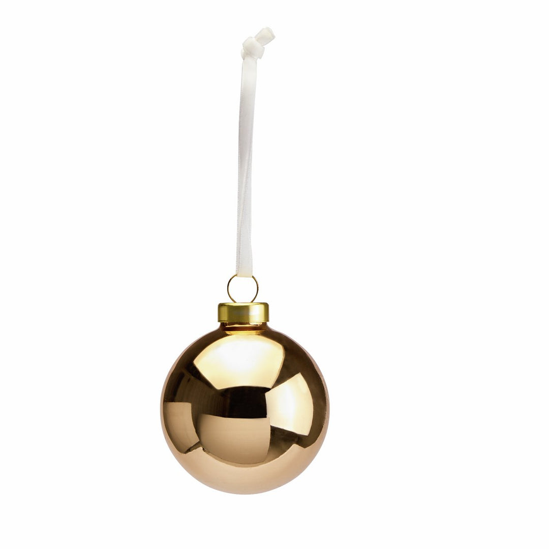 Home Pack of 9 Glass Christmas Baubles - Silver &amp; Gold