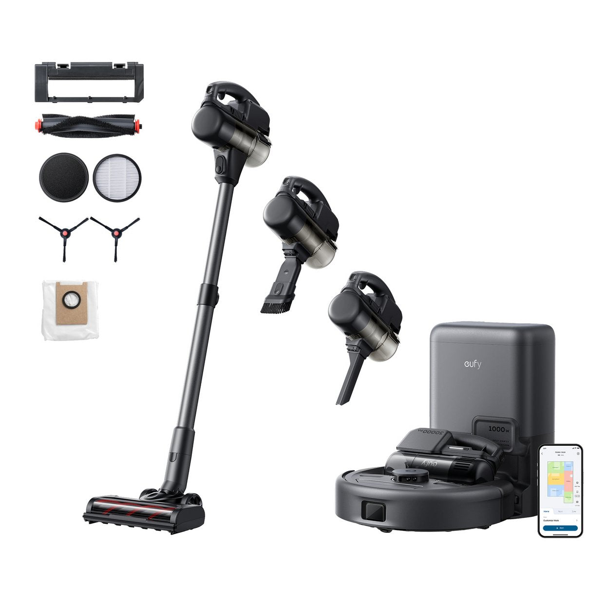 eufy E20 3-in-1 Robot Vacuum Cleaner with Cordless Stick & Handheld