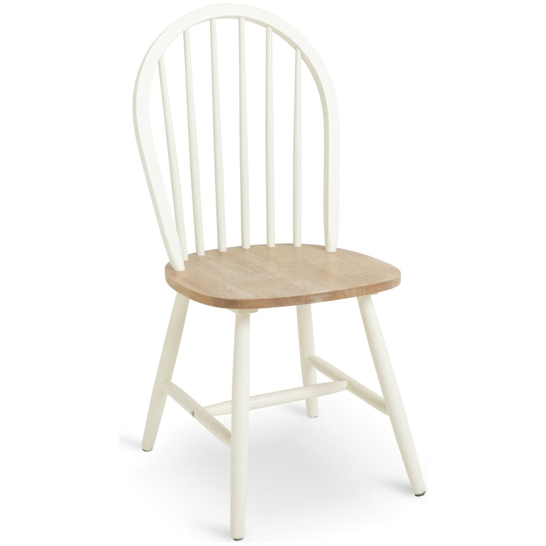 Habitat Burford Pair of Solid Wood Dining Chairs - White