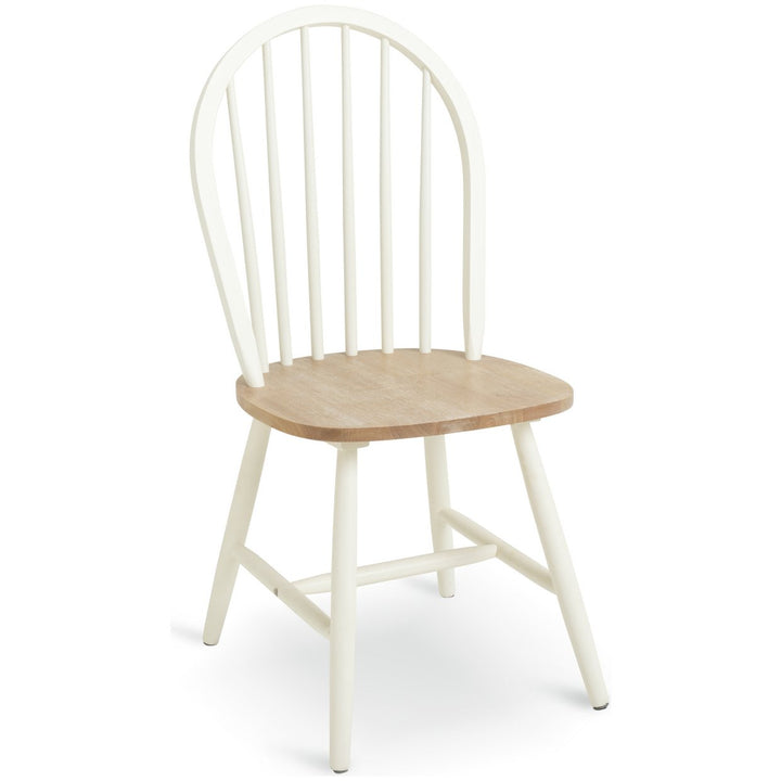 Habitat Burford Pair of Solid Wood Dining Chairs - White