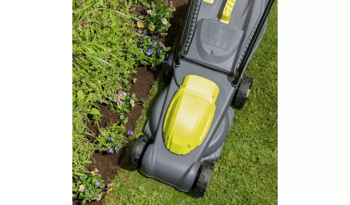 Challenge Corded 32cm Rotary Lawnmower 1000w & 22cm Grass Trimmer