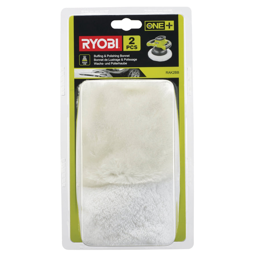 Ryobi RAK2BB 10 inch Buffing Bonnet and Polishing Set (2 piece) 