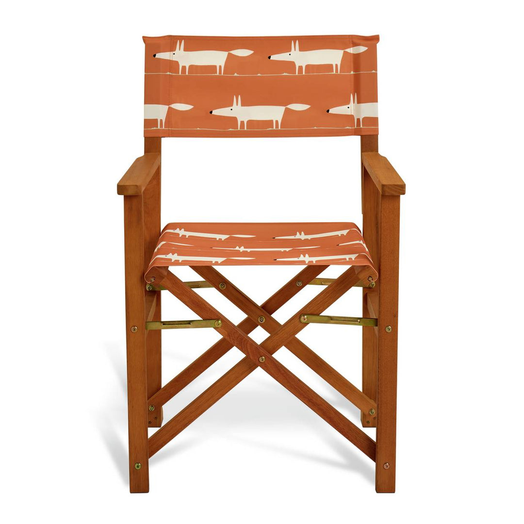 Habitat x Scion Folding Wooden Garden Director Chair - Mr Fox