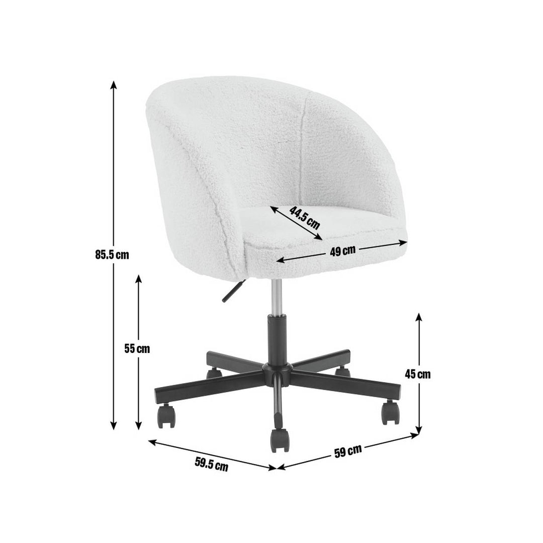 Habitat Sonny Fabric Office Chair - Black & White
