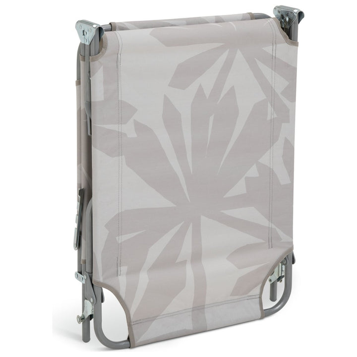 Habitat Folding Metal Sun Lounger - Light Grey