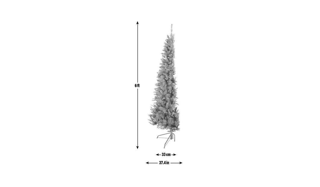 Premier Decorations 6ft Half Wall Christmas Tree