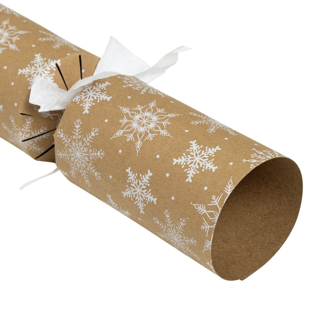Home Pack of 6 Snowflake Kraft Christmas Crackers