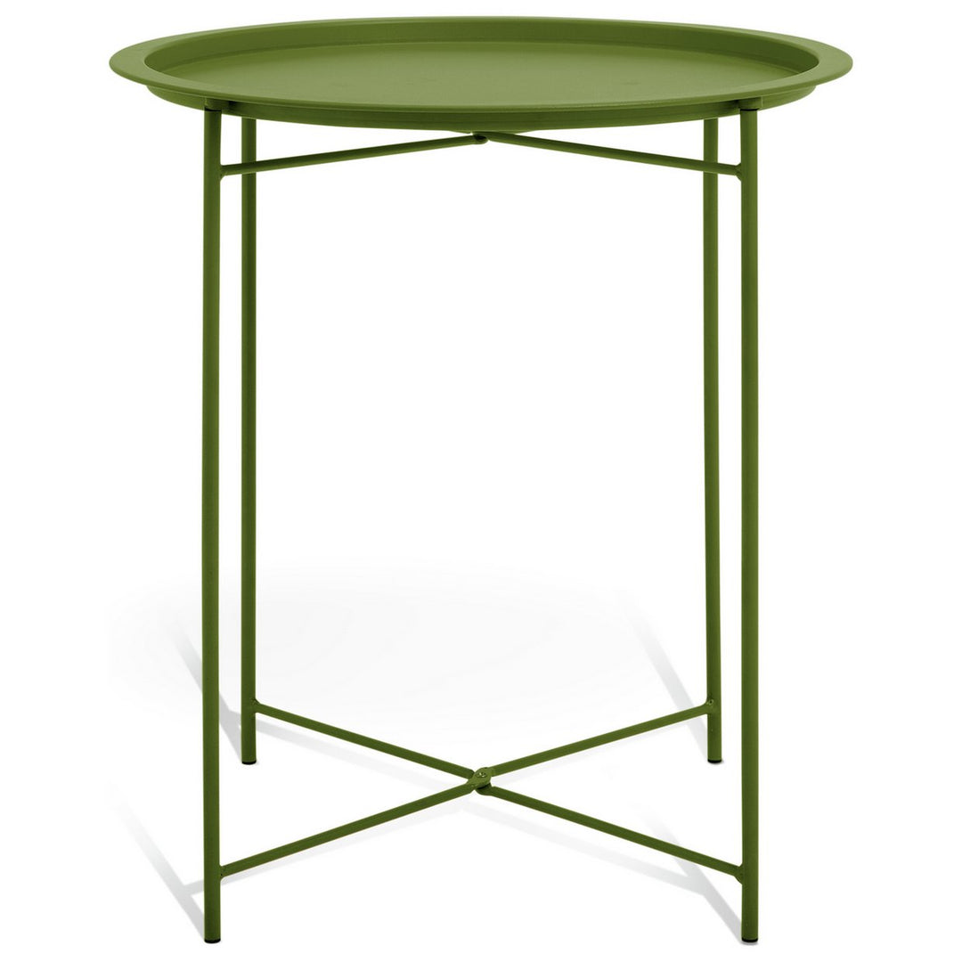 Habitat Pula Folding Metal Garden Side Table - Green