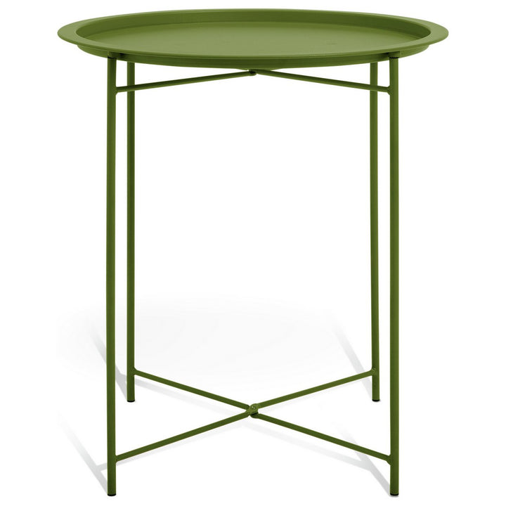 Habitat Pula Folding Metal Garden Side Table - Green