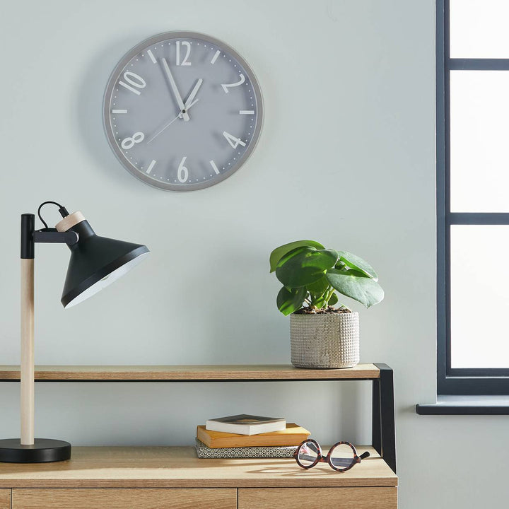 Home Contemporary Wall Clock - Silver