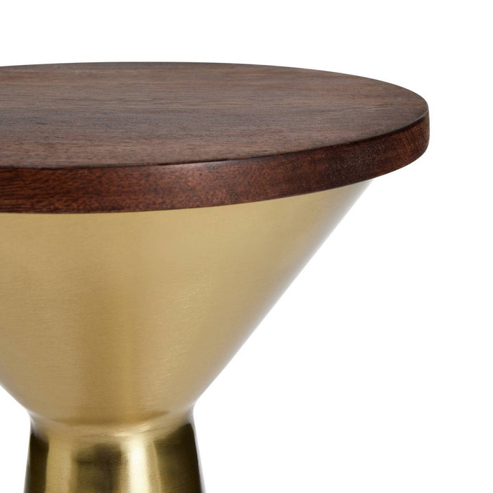 Habitat Lottie Round Side Table - Gold