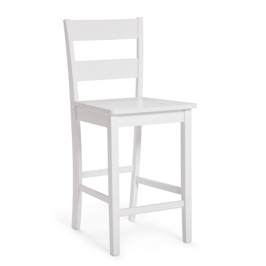Home Chicago Solid Wood Bar Stool - White