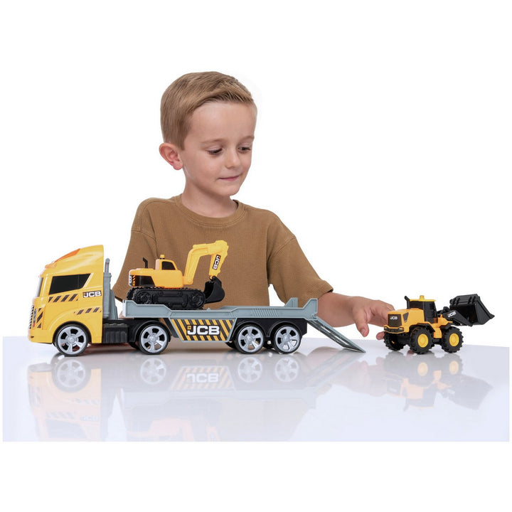 Teamsterz JCB Transporter Truck With 2 Mini Vehicles
