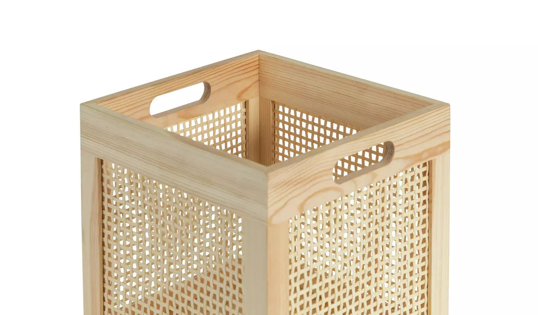 Habitat Set of 2 Rattan Square Boxes - Natural