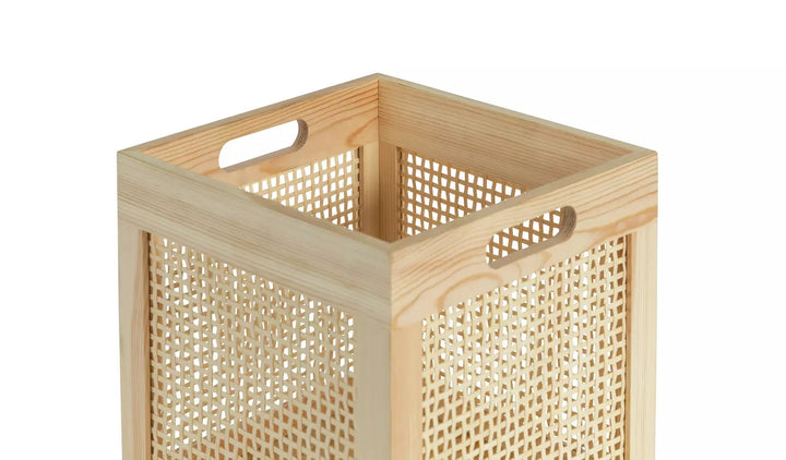 Habitat Set of 2 Rattan Square Boxes - Natural