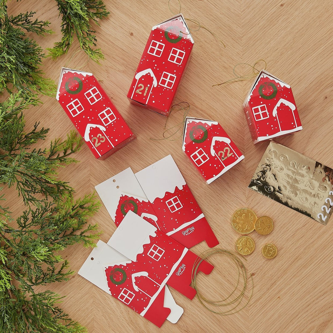 Festive House Advent Calendar Boxes By Ginger Ray (24)