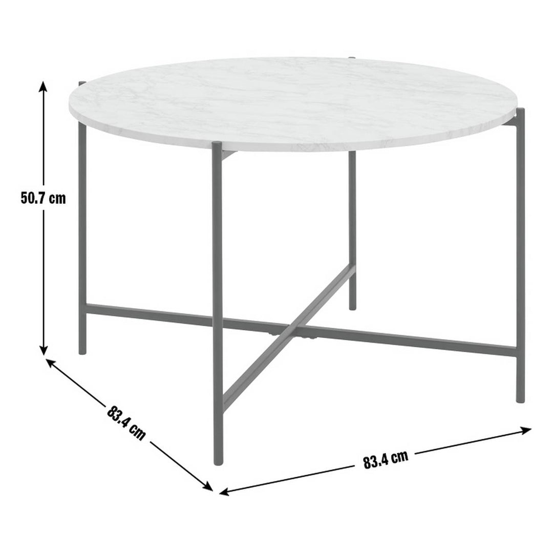 Home Jules Round Coffee Table - Black & White